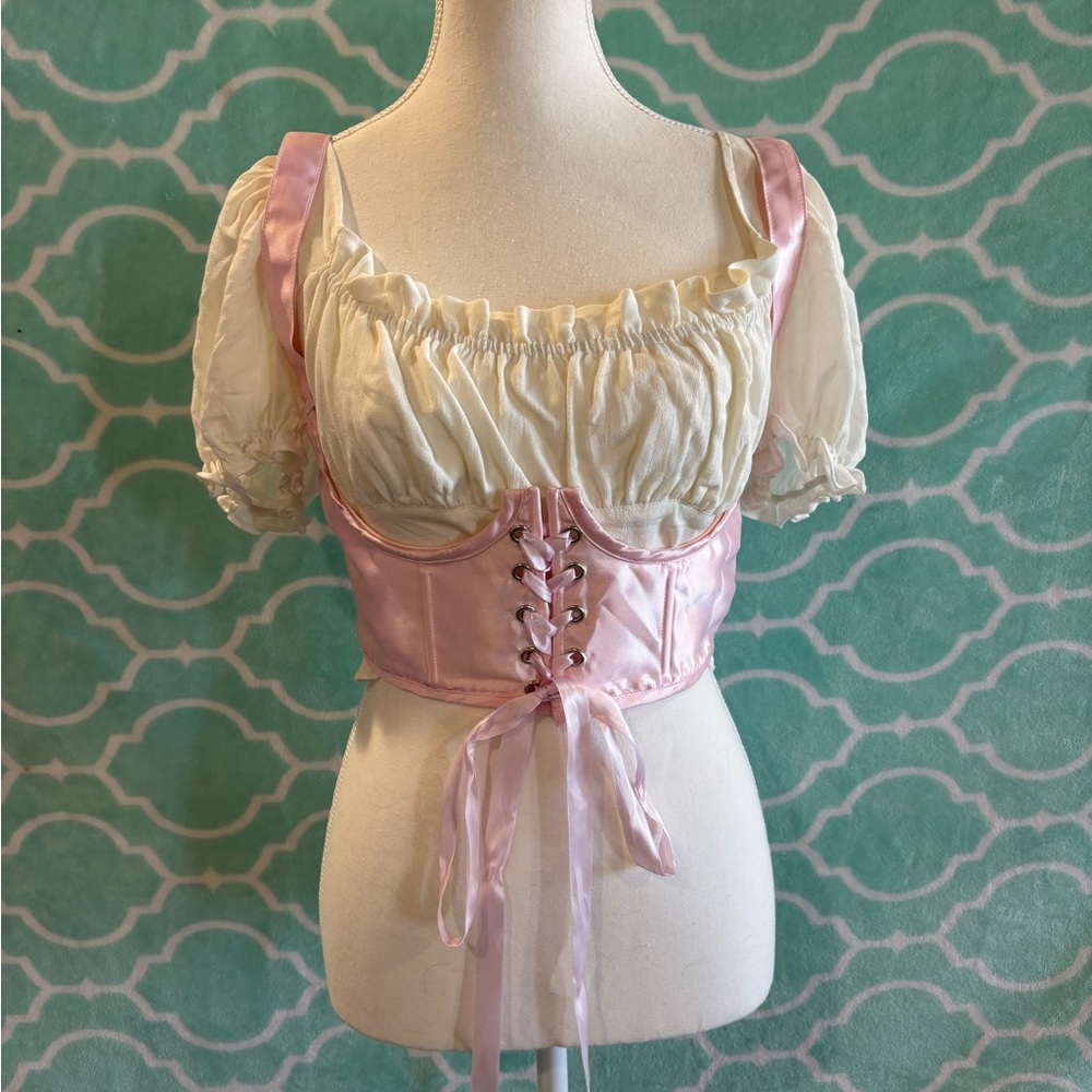 Dolls Kill Sugar Thrillz 2-in-1 Corset Maiden Top